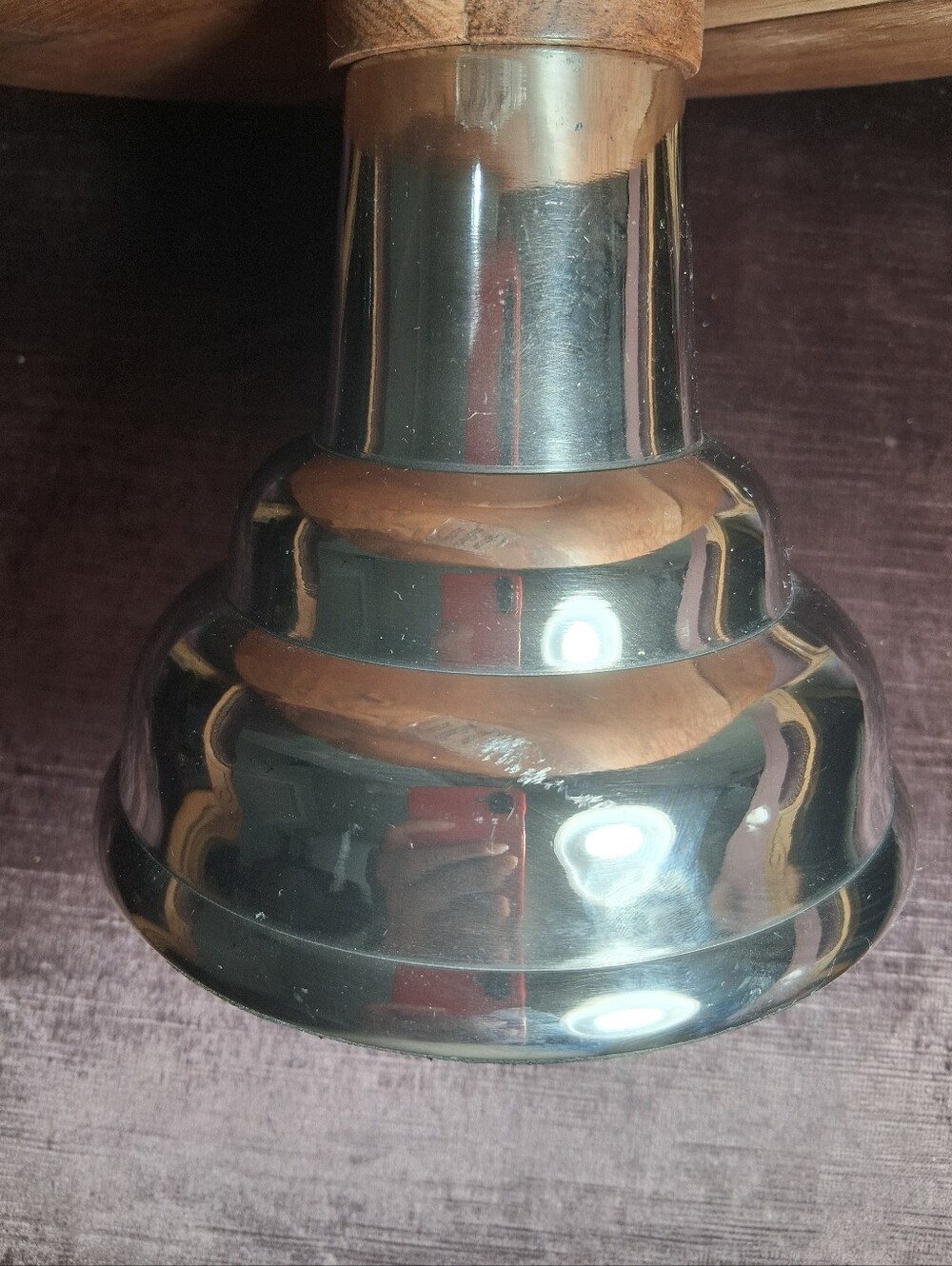 Clear Glass Dome Cake Stand with Natural Wood Base - Picture 7 of 10